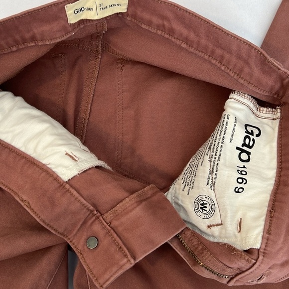 GAP 1969 pants BLUSH Color zipper pockets and legs size 27 - Picture 6 of 10